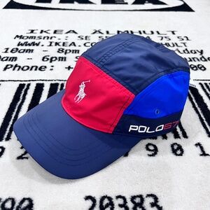 Polo 67 Sport Ralph Lauren Performance Color Blocked Ripstop Craft Nylon Hat